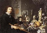 David Bailly Self-portrait With Vanitas Symbols oil painting artist